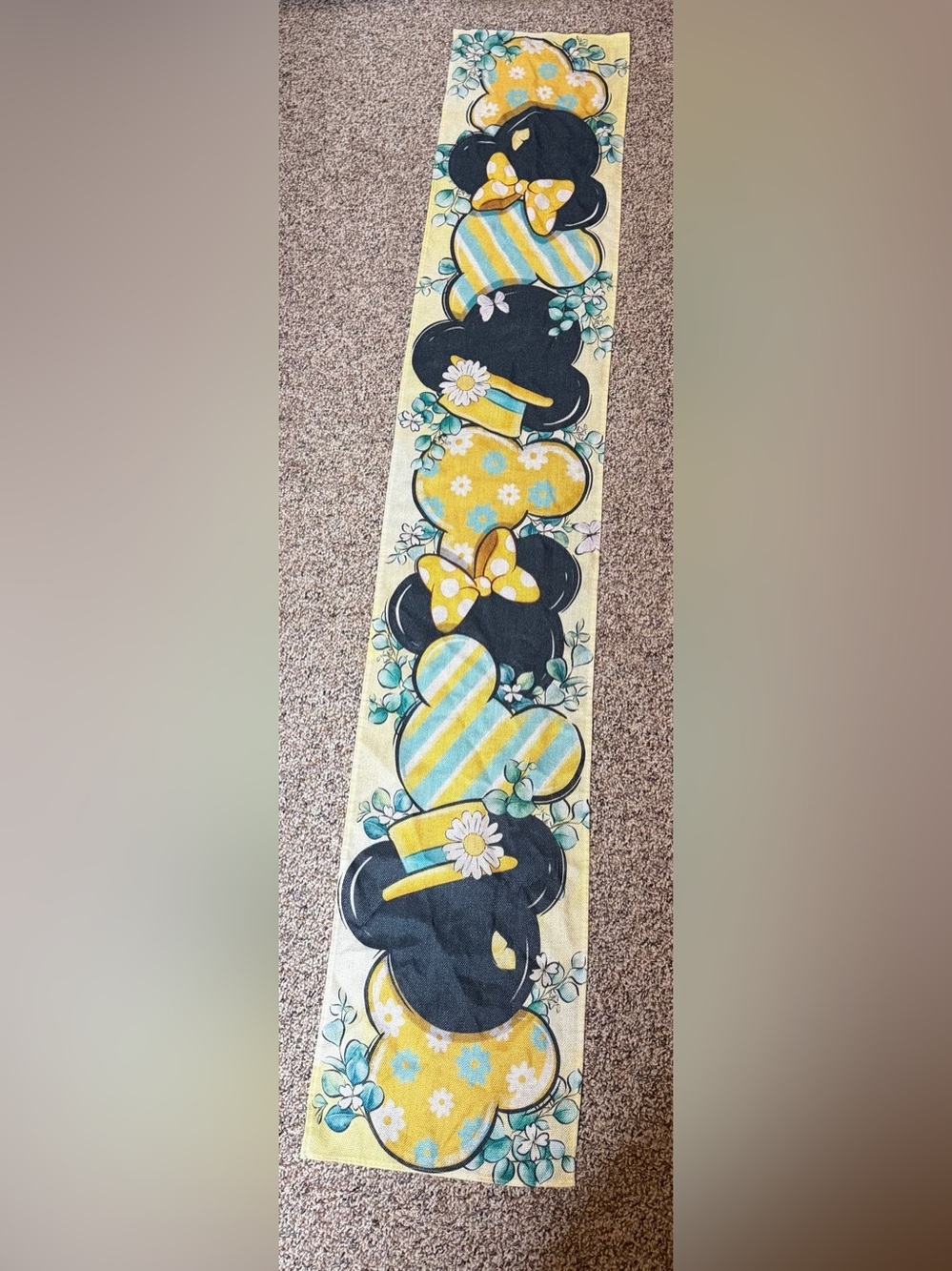 Yellow & Black Minnie Mouse Table Runner - Home Dining Table